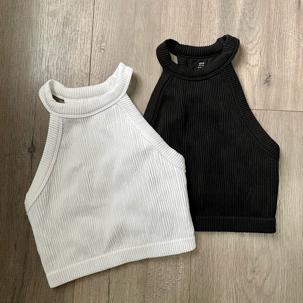 Aerie High Neck Seamless Bra Top